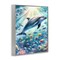 Stupell Industries Dolphin Among Sea Life Framed Giclee Wall Art Design by LSR Design Studio